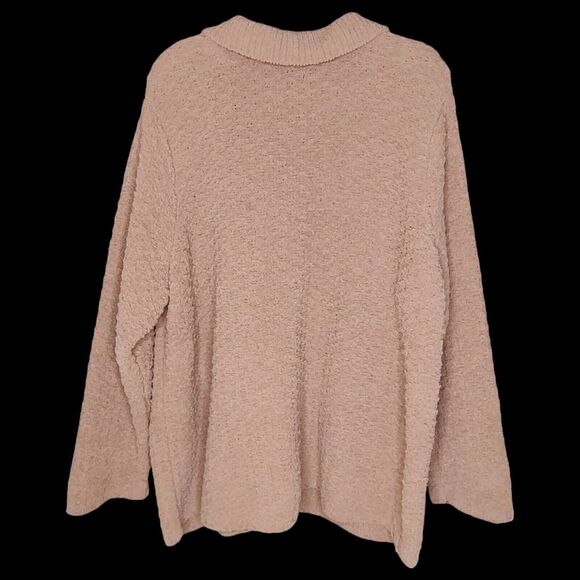 Soft Cozy Casual Daily Women's Cardigan Sweater Size 2X Denim & Co. Light Beige - Picture 6 of 8